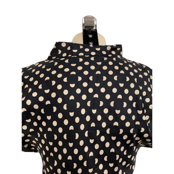 Vintage Marc Jacobs Polka Dot Silk Sleeveless Blouse Size 8 - Picture 9 of 12